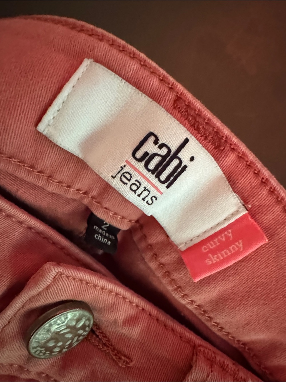 CAbi Rose-Pink High-Rise Skinny Jeans - Picture 3 of 6